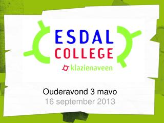 Ouderavond 3 mavo 16 september 2013