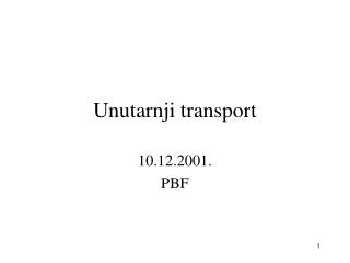 Unutarnji transport