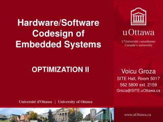 Hardware/Software Codesign of Embedded Systems