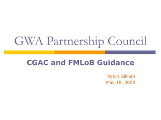 GWA Partnership Council