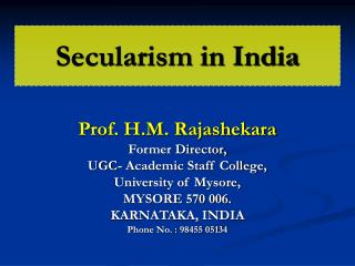 Secularism in India