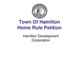 Town Of Hamilton Home Rule Petition