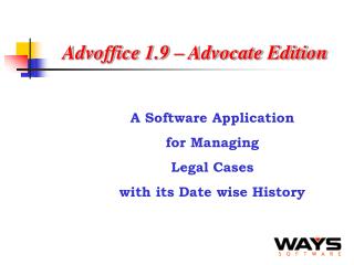 Advoffice 1.9 – Advocate Edition