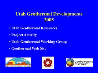 Utah Geothermal Developments 2005