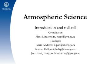 Atmospheric Science