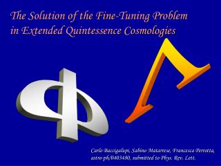 The Solution of the Fine-Tuning Problem in Extended Quintessence Cosmologies