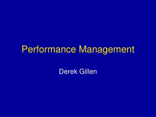 Performance Management