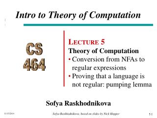 Intro to Theory of Computation