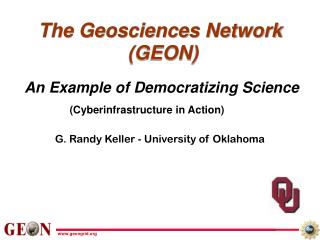 The Geosciences Network (GEON)