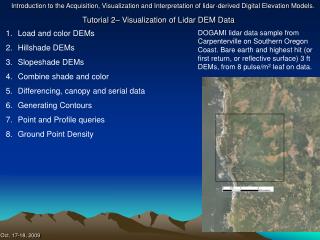 Load and color DEMs Hillshade DEMs Slopeshade DEMs Combine shade and color