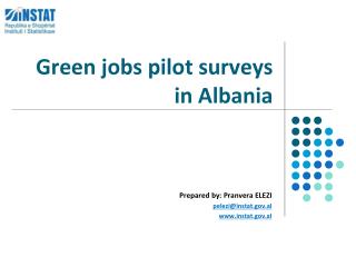 Green jobs pilot surveys in Albania