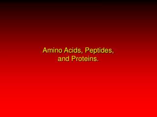 Amino Acids, Peptides, and Proteins.