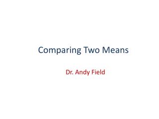 Comparing Two Means