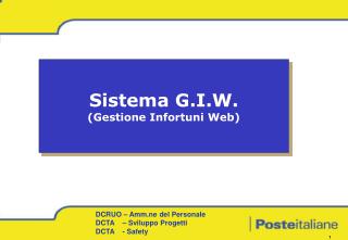 Sistema G.I.W. (Gestione Infortuni Web)