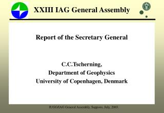 XXIII IAG General Assembly