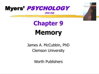 Myers’ PSYCHOLOGY 				(5th Ed)