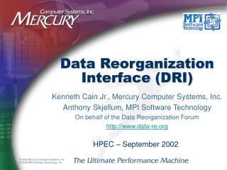 Data Reorganization Interface (DRI)