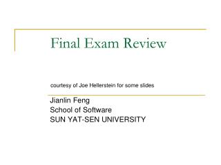 Final Exam Review