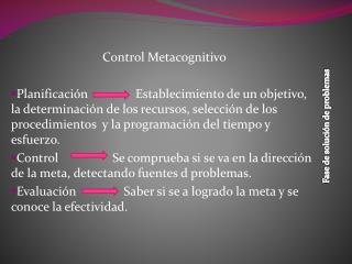 Control Metacognitivo