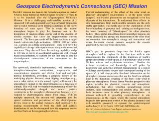 Geospace Electrodynamic Connections (GEC) Mission