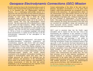 Geospace Electrodynamic Connections (GEC) Mission