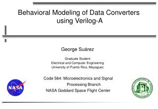 Behavioral Modeling of Data Converters using Verilog-A