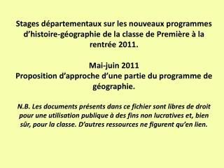 Parcours du thème 2: Aménager et développer le territoire français