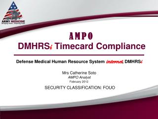 AMPO DMHRS i Timecard Compliance