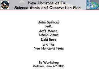New Horizons at Io: Science Goals and Observation Plan