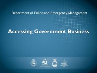 Accessing Government Business