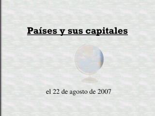 Países y sus capitales