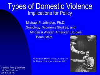 Types of Domestic Violence Implications for Policy