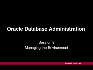 Oracle Database Administration