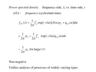 Power spectral density . frequency-side,  , vs. time-side, t