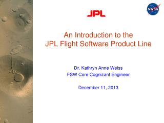 An Introduction to the JPL Flight Software Product Line