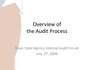 Overview of the Audit Process