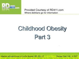 Childhood Obesity Part 3
