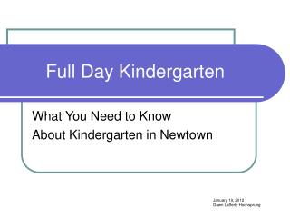 Full Day Kindergarten