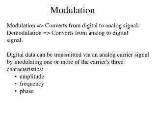 Modulation