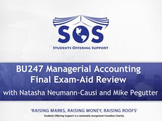 BU247 Managerial Accounting Final Exam-Aid Review