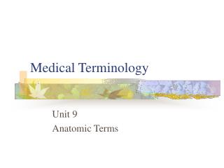 Medical Terminology