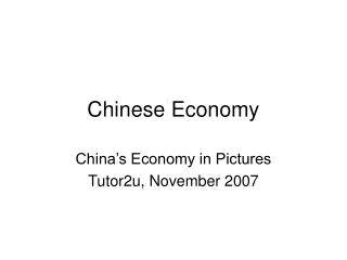 Chinese Economy