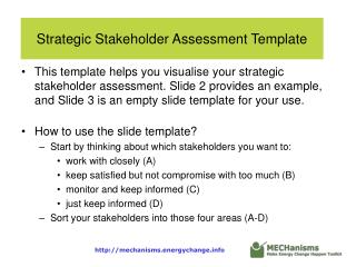 Strategic Stakeholder Assessment Template