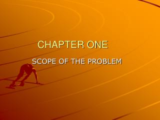CHAPTER ONE