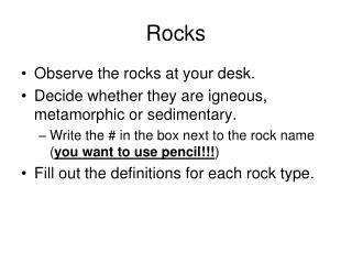 Rocks