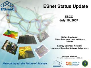 ESnet Status Update