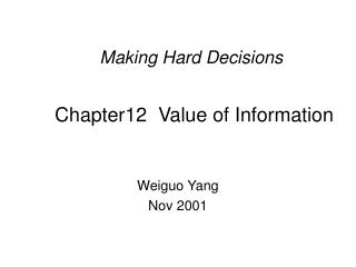 Chapter12 Value of Information