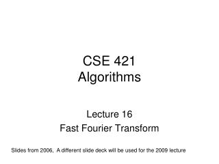 CSE 421 Algorithms