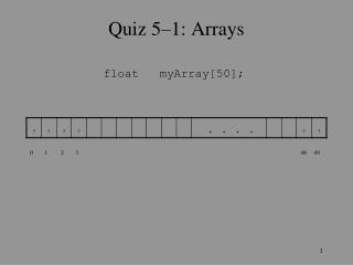 Quiz 5–1: Arrays