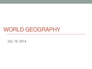 World geography